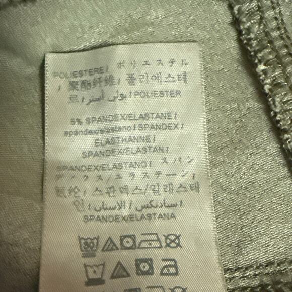 New Guess Maxine Olive Green Denim Sleeveless Zip Up Skinny Romper Jumpsuit Sz 6 - Picture 6 of 6